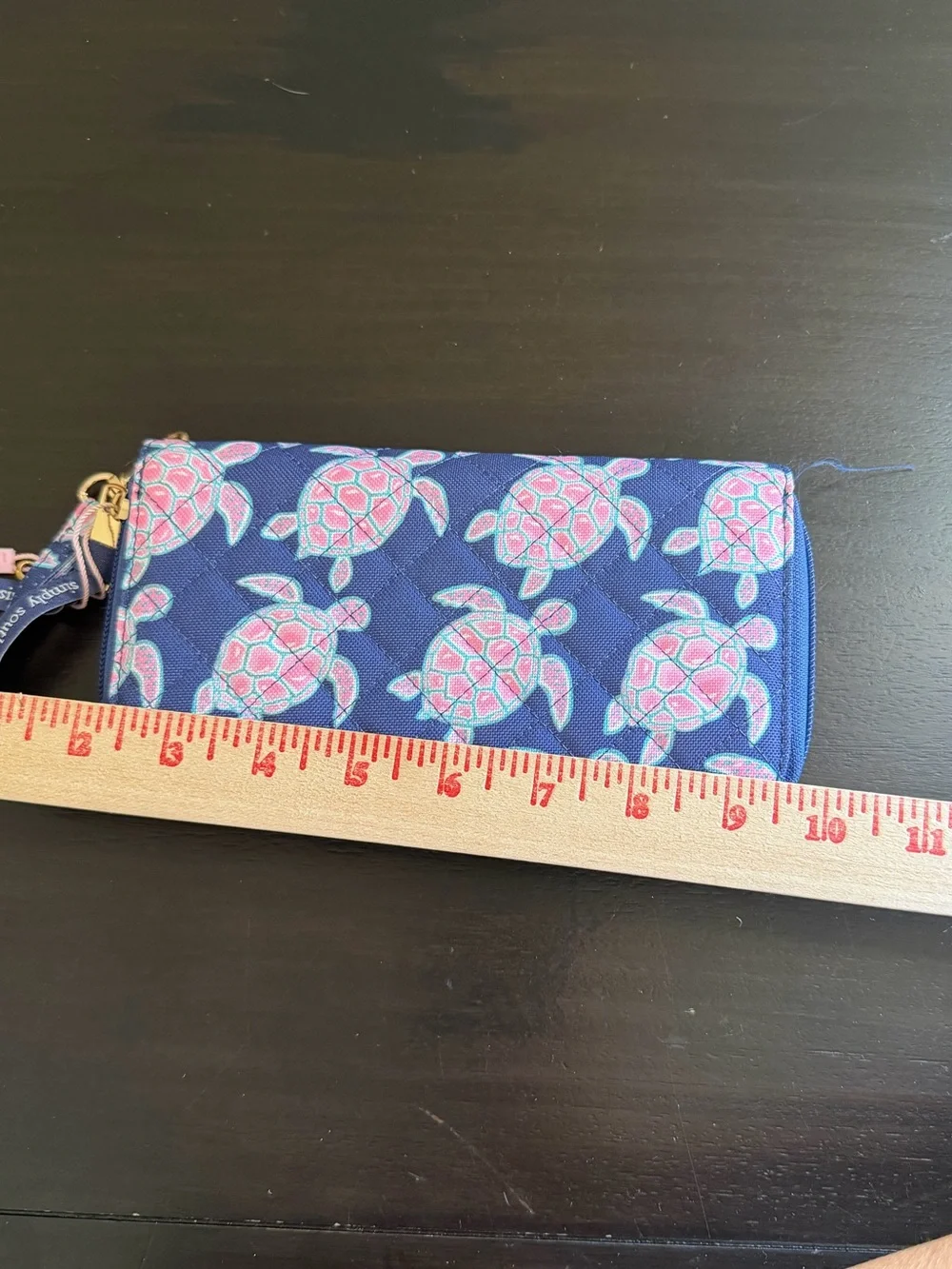 Simply southern Navy Wristlet Phone Case with Pink Turtle Print wristlet wallet